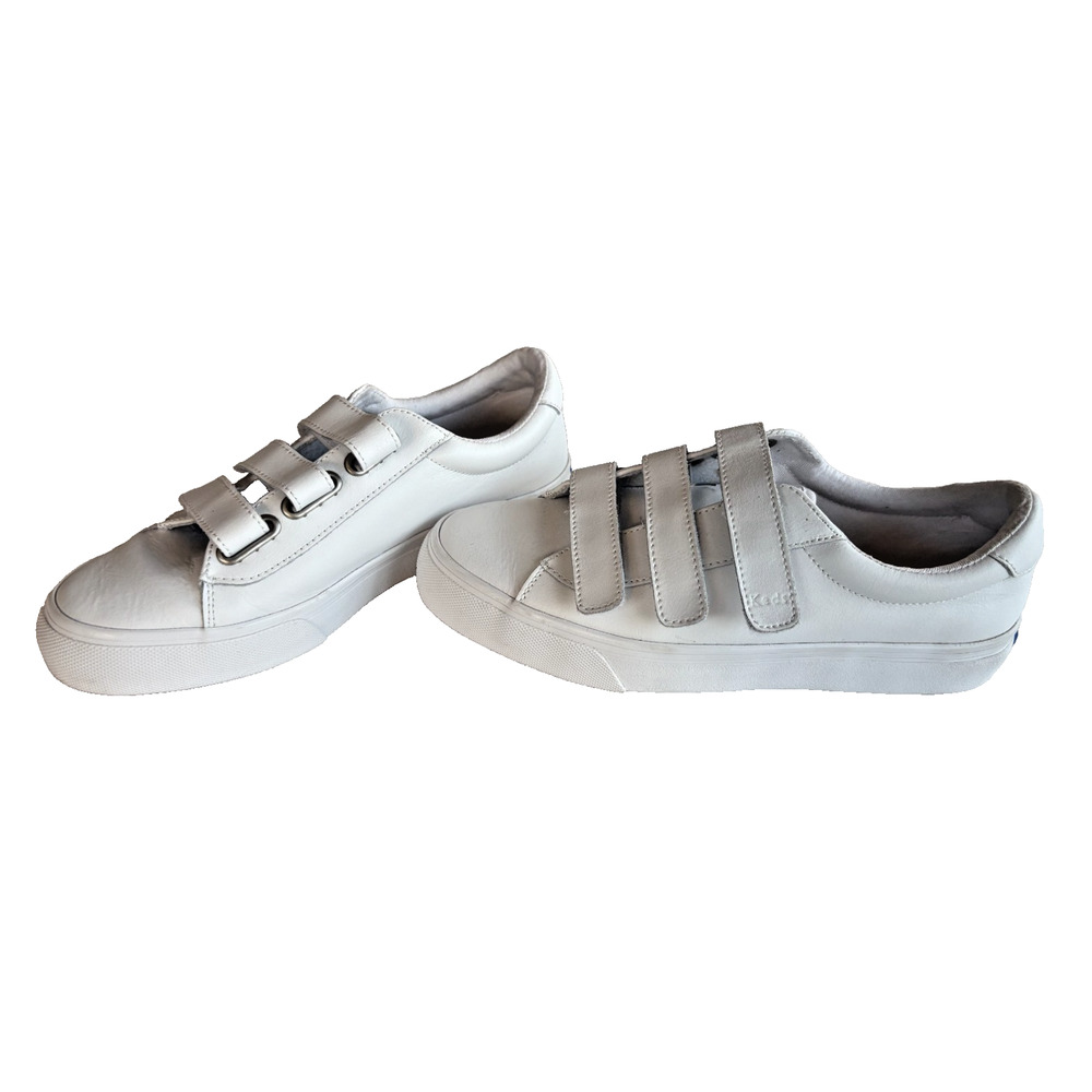 Keds Jump Kick V Leather White VELCR0 Hook & Loop Fastener 7 Sneaker Shoes